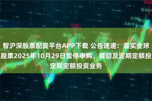 智沪深股票配资平台APP下载 公告速递：嘉实全球互联网股票2025年10月29日暂停申购、赎回及定期定额投资业务